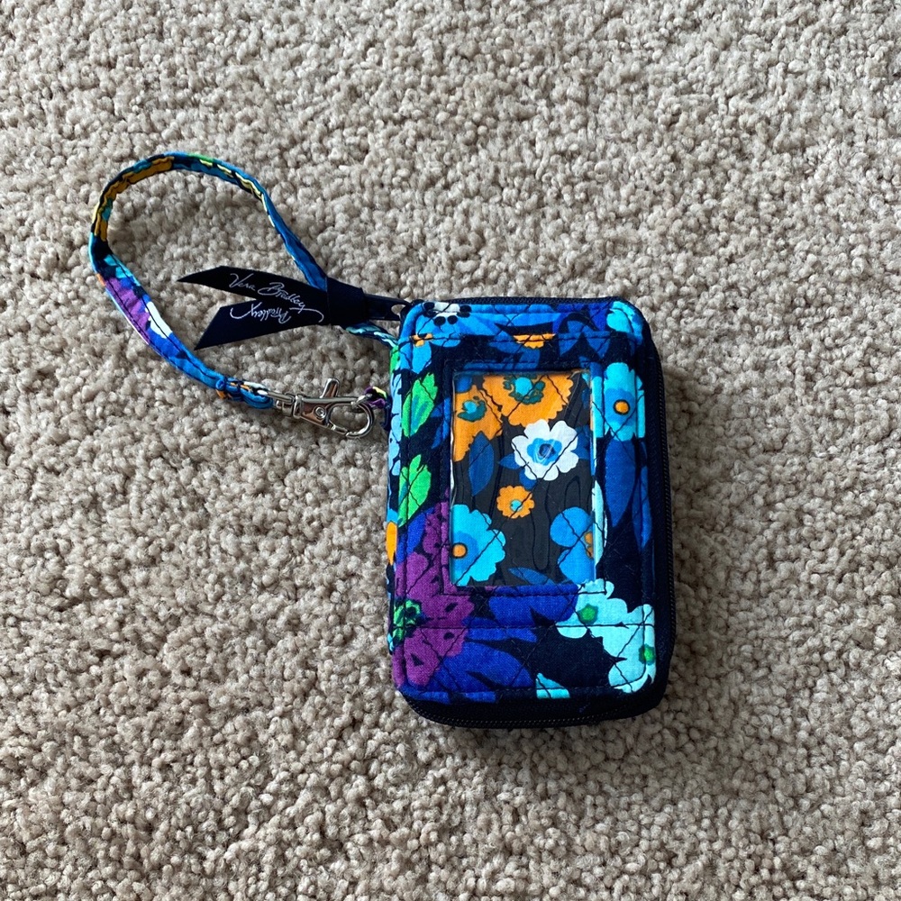 Vera Bradley Midnight Blues Zippered Wallet Wristlet - Picture 2 of 6